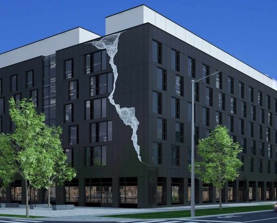 Exterior shot of the building